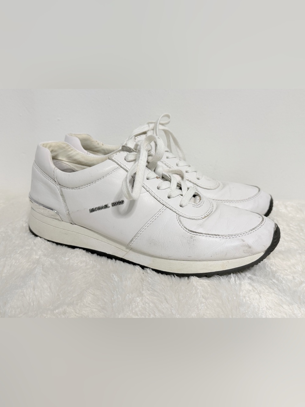 Michael Kors White Leather Sneakers size 10